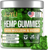 JOYLI Gummies - Natural Lung Cleanse with Mullein Leaf & Reishi Mushroom - Extra Strength Clean Lung Support Supplement with Vitamins A, C, D & E - Sugar-Free, Vegan, Non-GMO - 60 Edibles