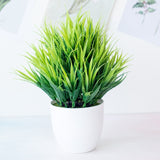 1pc Artificial Plants Green Bonsai Small Tree Pot Plants Fake Flower Potted Ornaments for Home Decoration Craft Plant Decorative