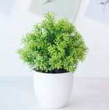 1pc Artificial Plants Green Bonsai Small Tree Pot Plants Fake Flower Potted Ornaments for Home Decoration Craft Plant Decorative