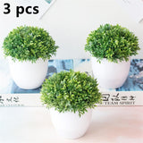 6 PCS NEW Artificial Plants Bonsai Small Tree Pot Plants Fake Flowers Potted Ornaments For Home Decoration Hotel Garden Decor