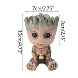 Groot Flowerpot Cute Model Toy Pen Pot Flower Pot Planter Figurines Tree Man Garden Planter Flower Pot Gift For Baby Kids