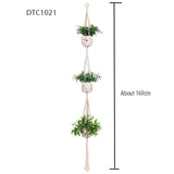 Handmade macrame plant hanger pot holder pot tray/pot hanger pot tray for wall decoration countyard /garden pot tray for plant