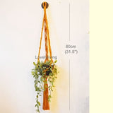 Macrame Wall Hanging Basket Macrame Plant Hanger Wall Planter Balcony Decorations Indoor wWall Plant Holder Hanging Pot